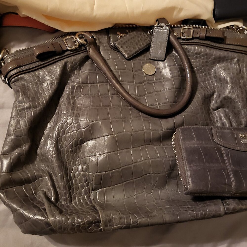 Coach alligator purse